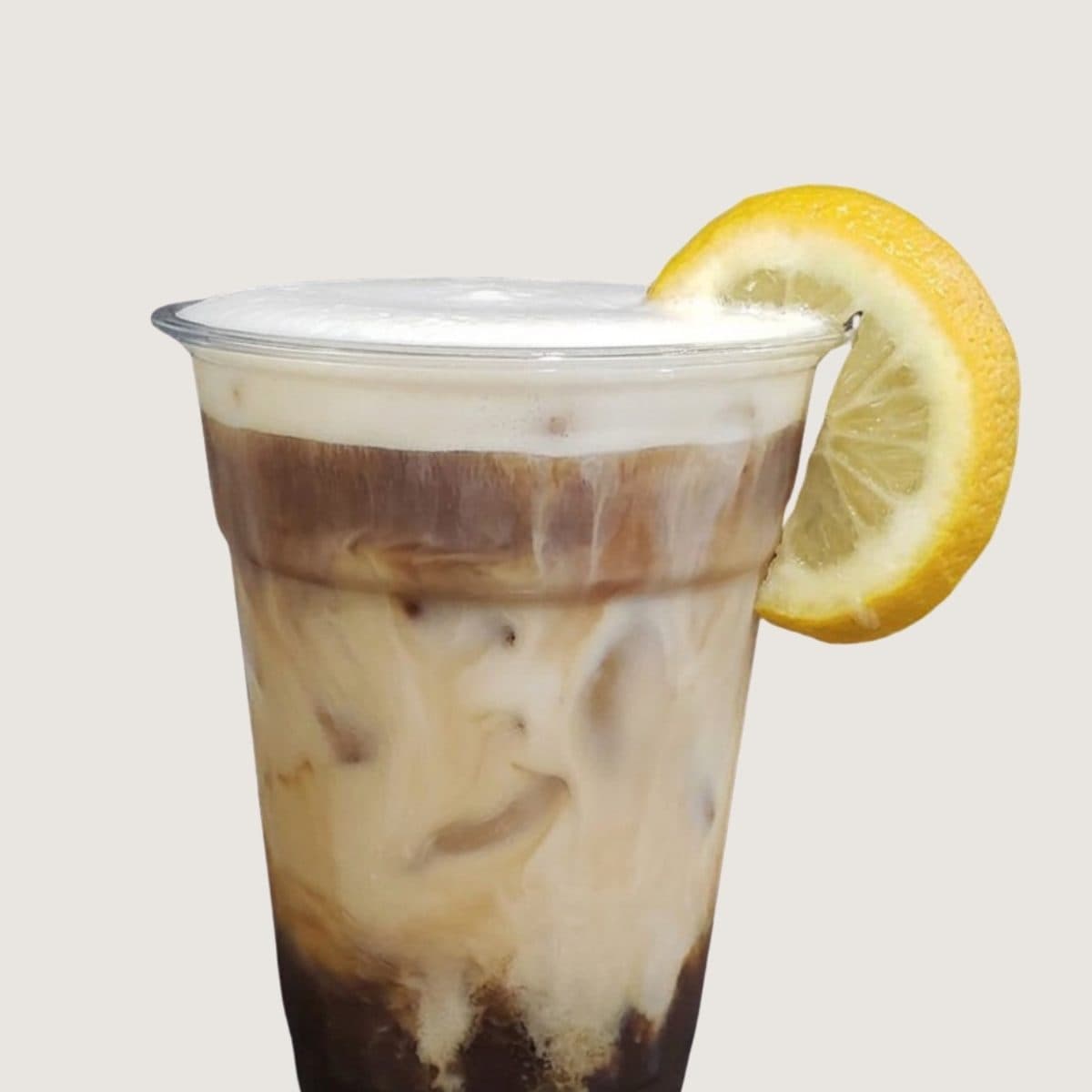 Iced lemon lavender latte from the Cleveland Espresso menu