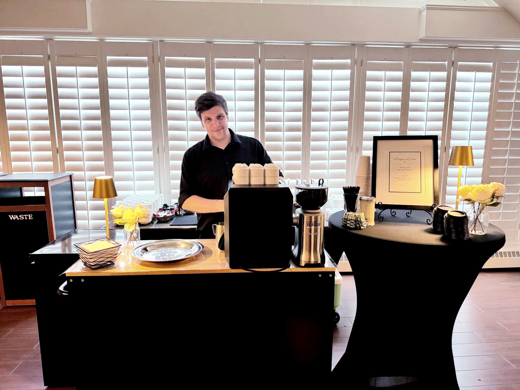 Cleveland Espresso mobile coffee cart and baristas serving guests at a Columbus, OH event