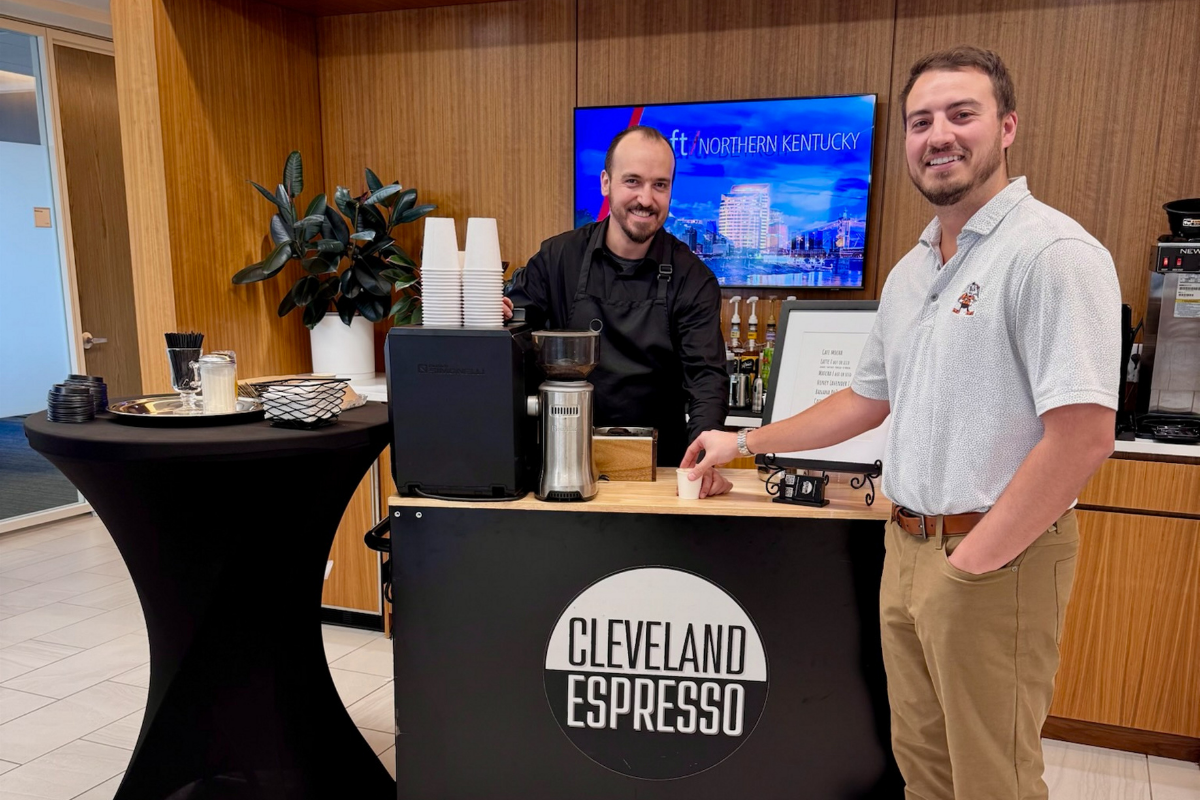 Cleveland Espresso mobile coffee cart at Taft Law | 200 Public Square, Cleveland