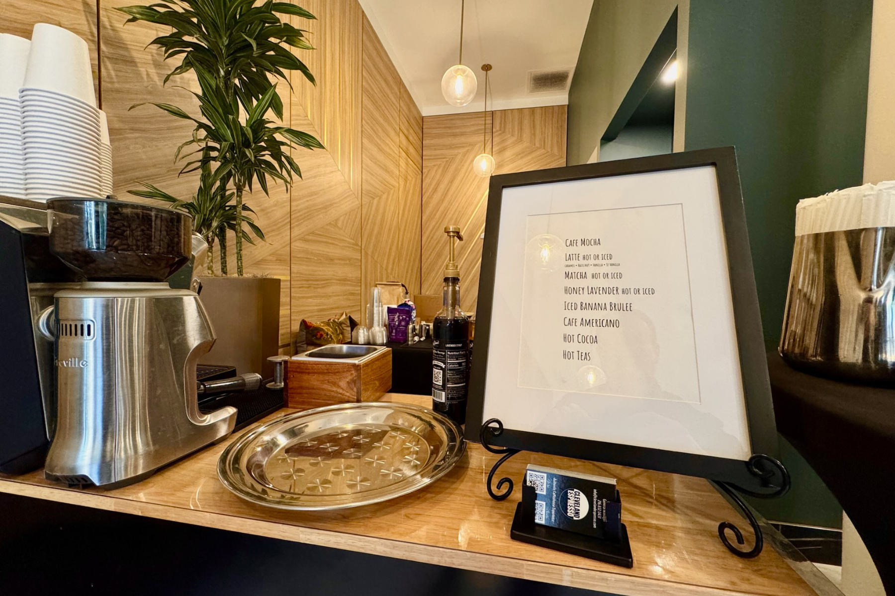 Cleveland Espresso barista on service at The May in downtown Cleveland