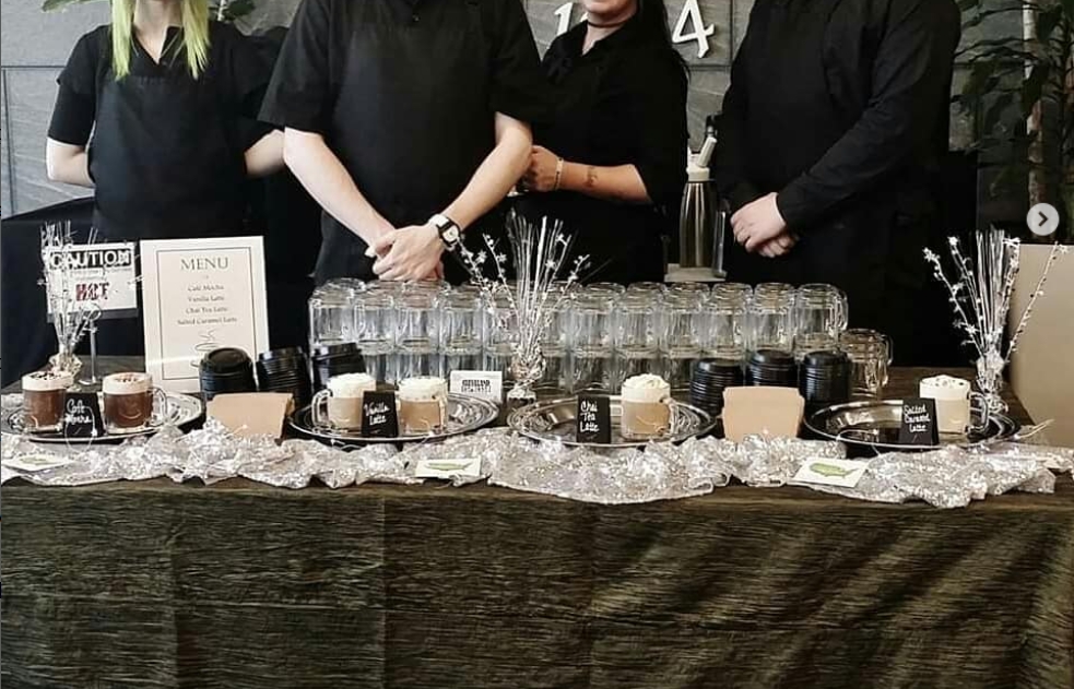 Cleveland Espresso baristas serving an event at Cleveland State University