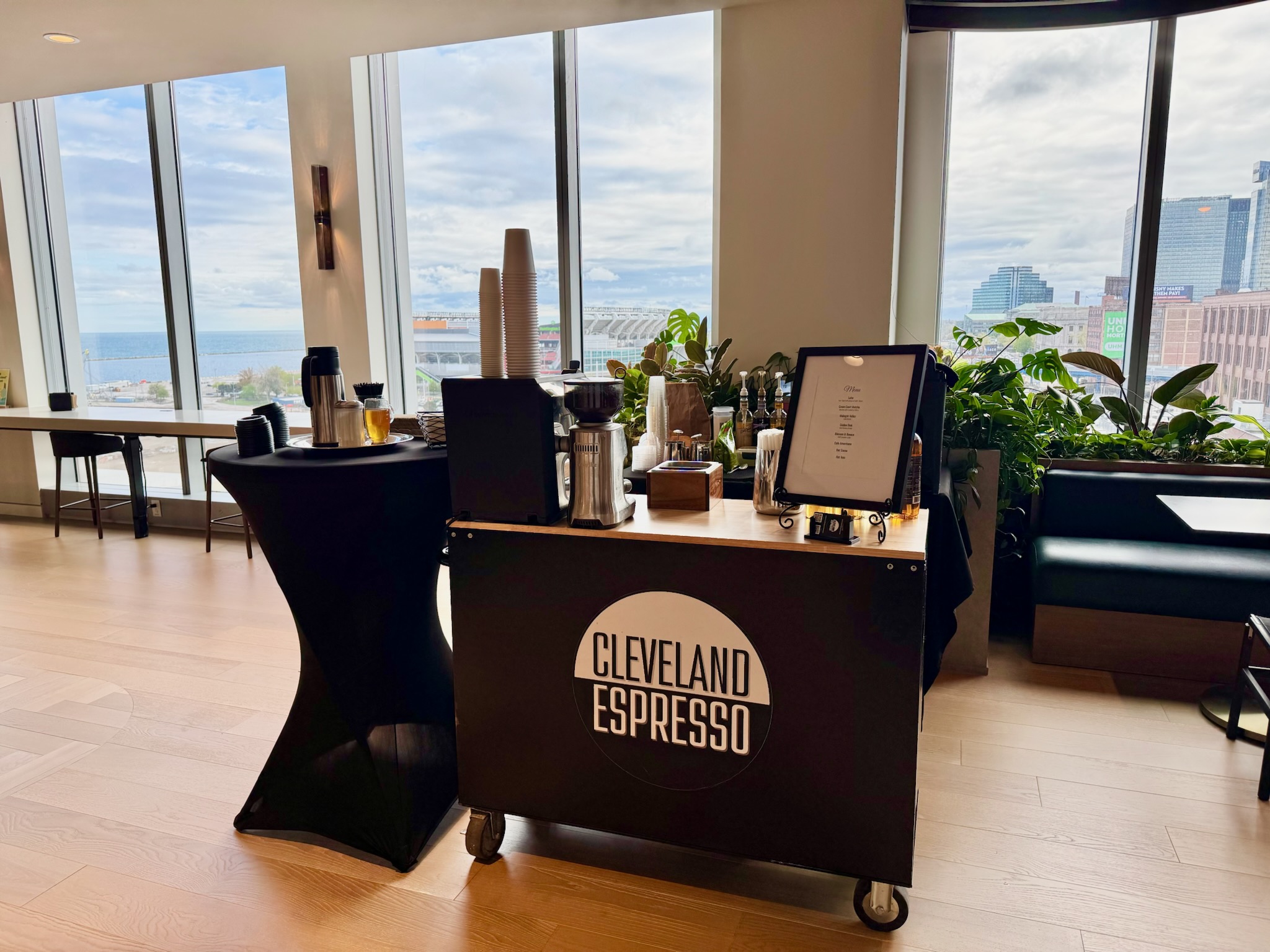 Cleveland Espresso mobile coffee cart at CBRE | 950 Main Avenue, Cleveland